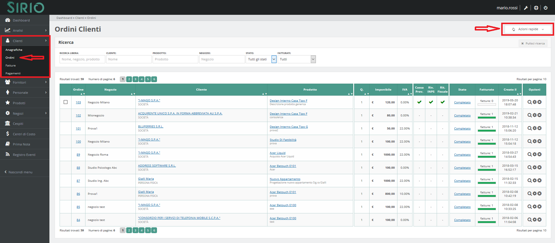 Come posso esportare i miei ordini in un file csv? – Assistenza